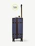  image of rock-luggage-vintage-carry-on-8-wheel-suitcase-navy