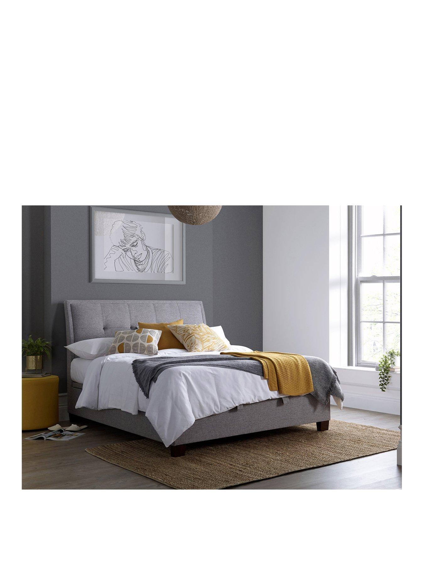 Image 2 of 5 of Very Home Livingstone End Lift Up Ottoman Storage Bed with Airsprung Mattress Offer (Buy &amp; SAVE!) - Grey