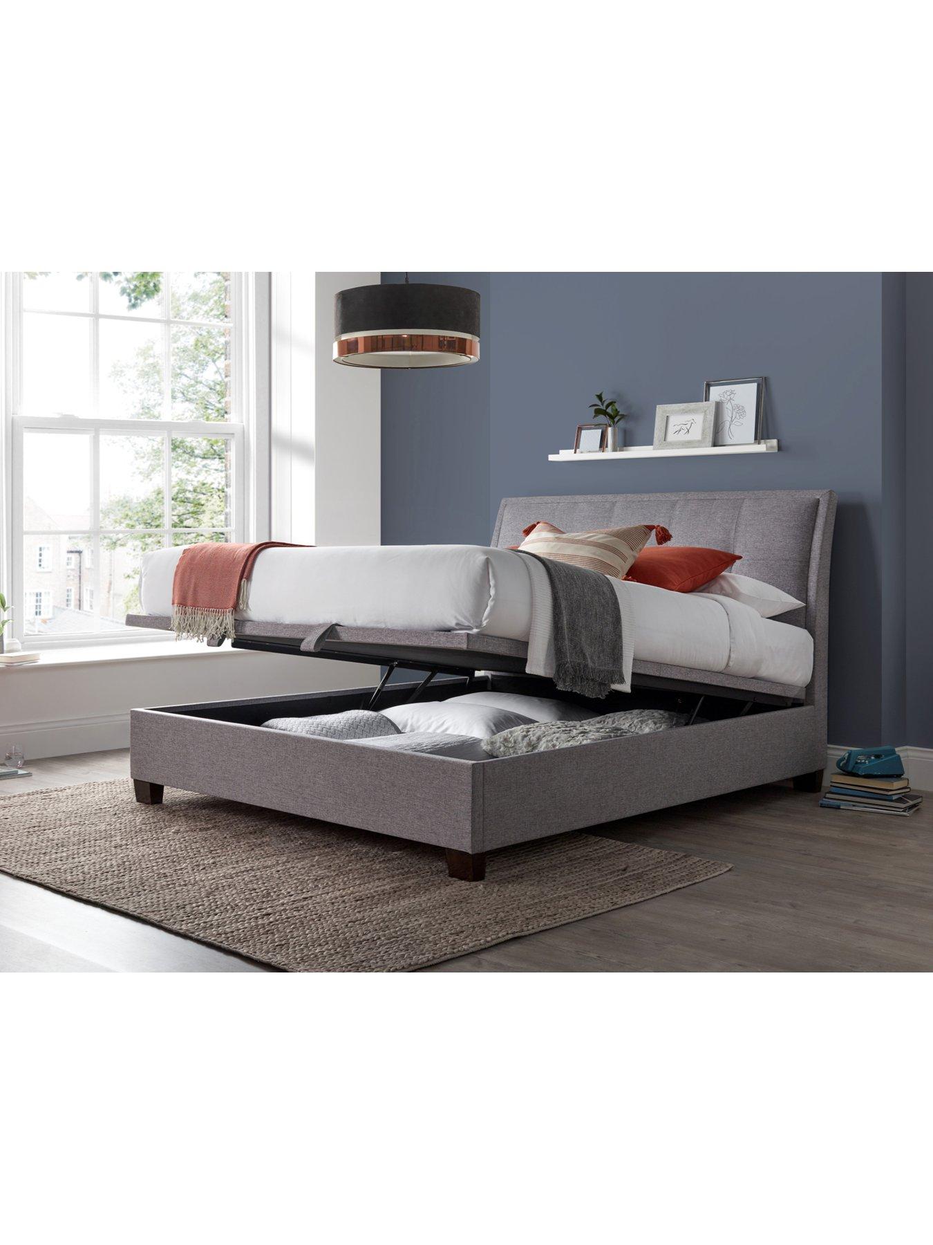 Image 3 of 5 of Very Home Livingstone End Lift Up Ottoman Storage Bed with Airsprung Mattress Offer (Buy &amp; SAVE!) - Grey