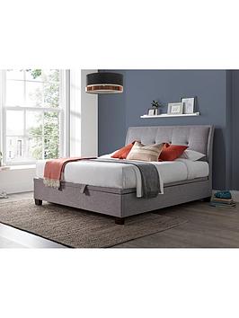 Product photograph of Very Home Livingstone Ottoman Storage Bed Frame With Mattress Offer Buy Amp Save - Grey - Bed Frame With Gold Memory Mattress from very.co.uk