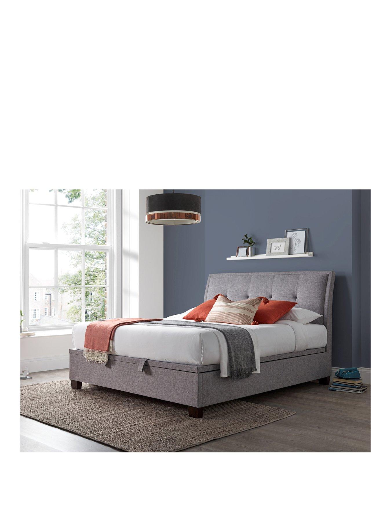 Product photograph of Very Home Livingstone Ottoman Storage Bed Frame With Mattress Offer Buy Amp Save - Grey - Bed Frame Only from very.co.uk