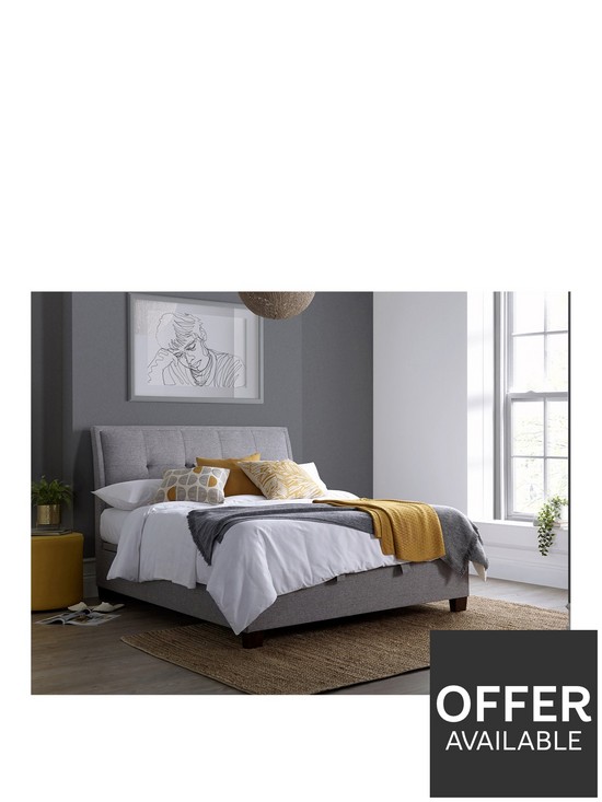 stillFront image of very-home-livingstone-ottoman-storagenbspbed-frame-with-mattress-offer-buy-amp-save-grey