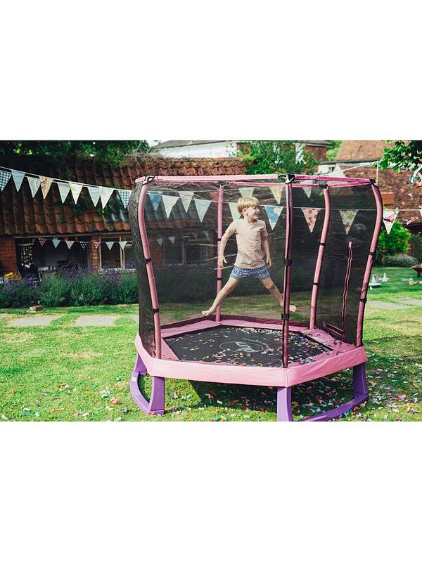 Image 2 of 3 of Plum 7ft Pink Trampoline and Enclosure