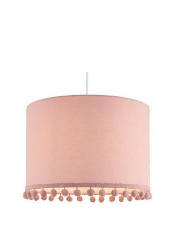 Pink Lamp Shades Lighting Home, Pink Pom Lamp Shade