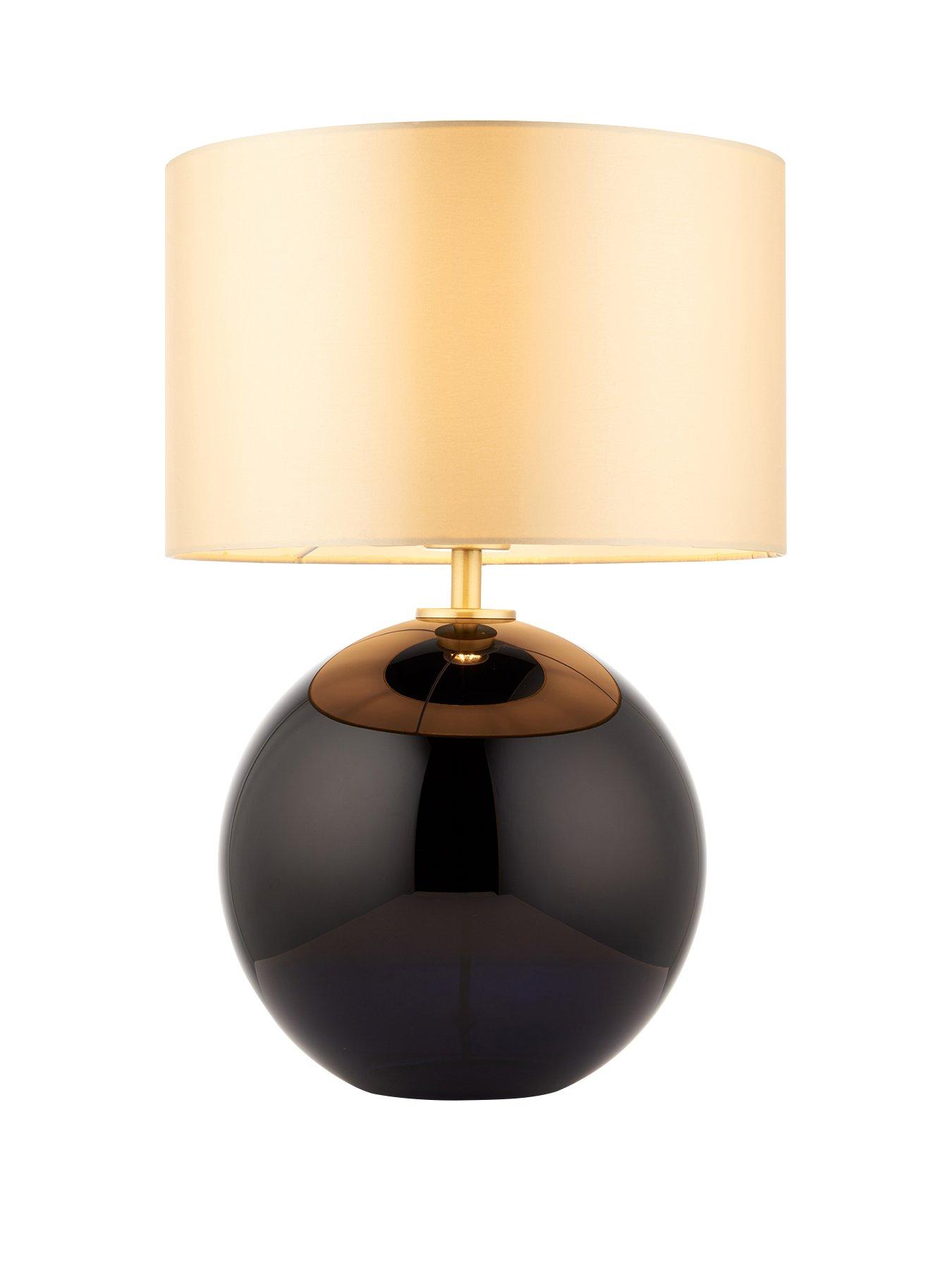 Product photograph of Very Home Tatiana Glass Table Lamp from very.co.uk