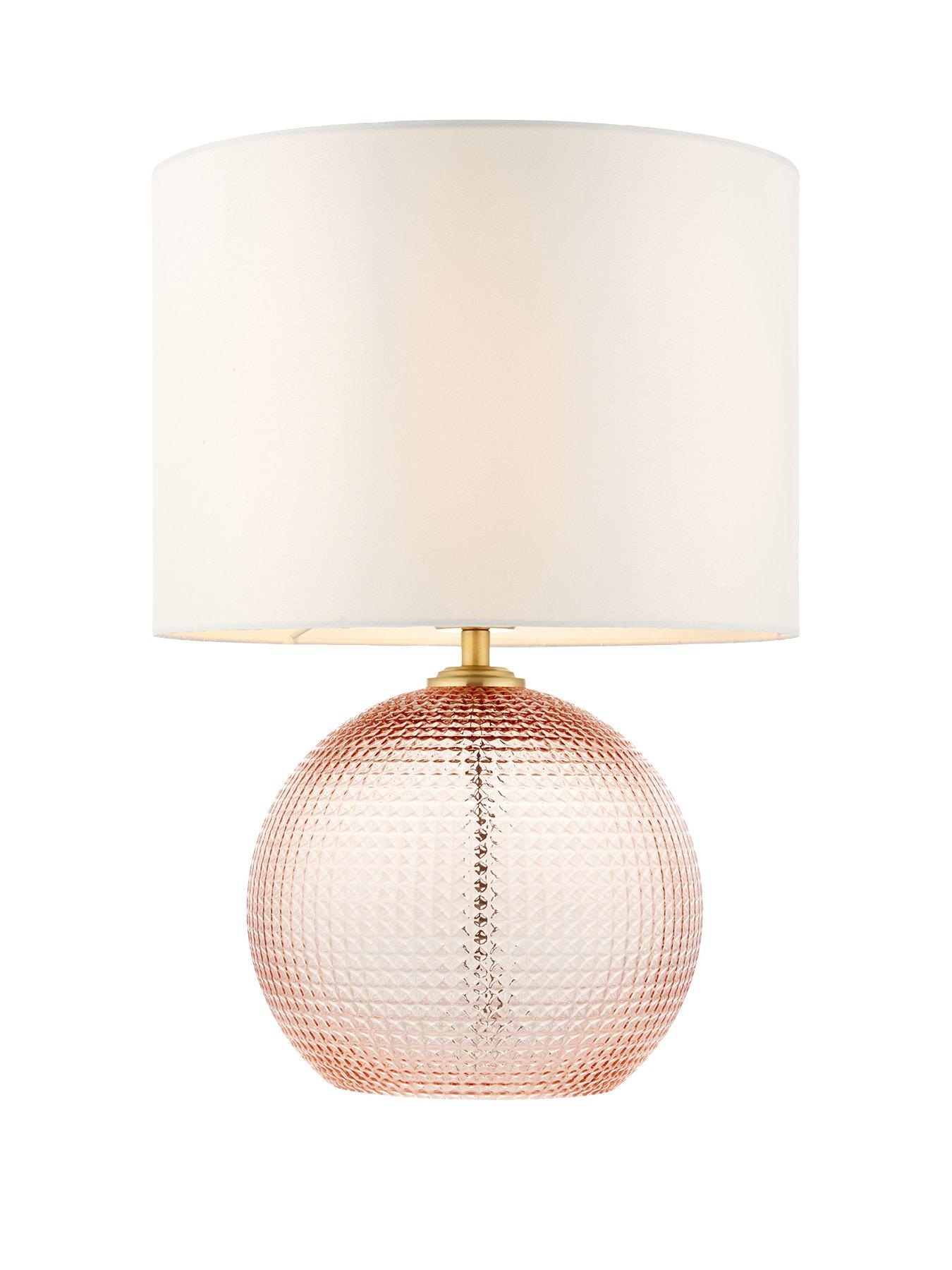Product photograph of Naples Textured Glass Table Lamp from very.co.uk