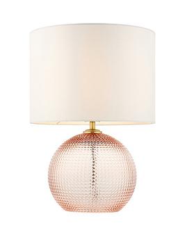 Product photograph of Very Home Naples Textured Glass Table Lamp from very.co.uk