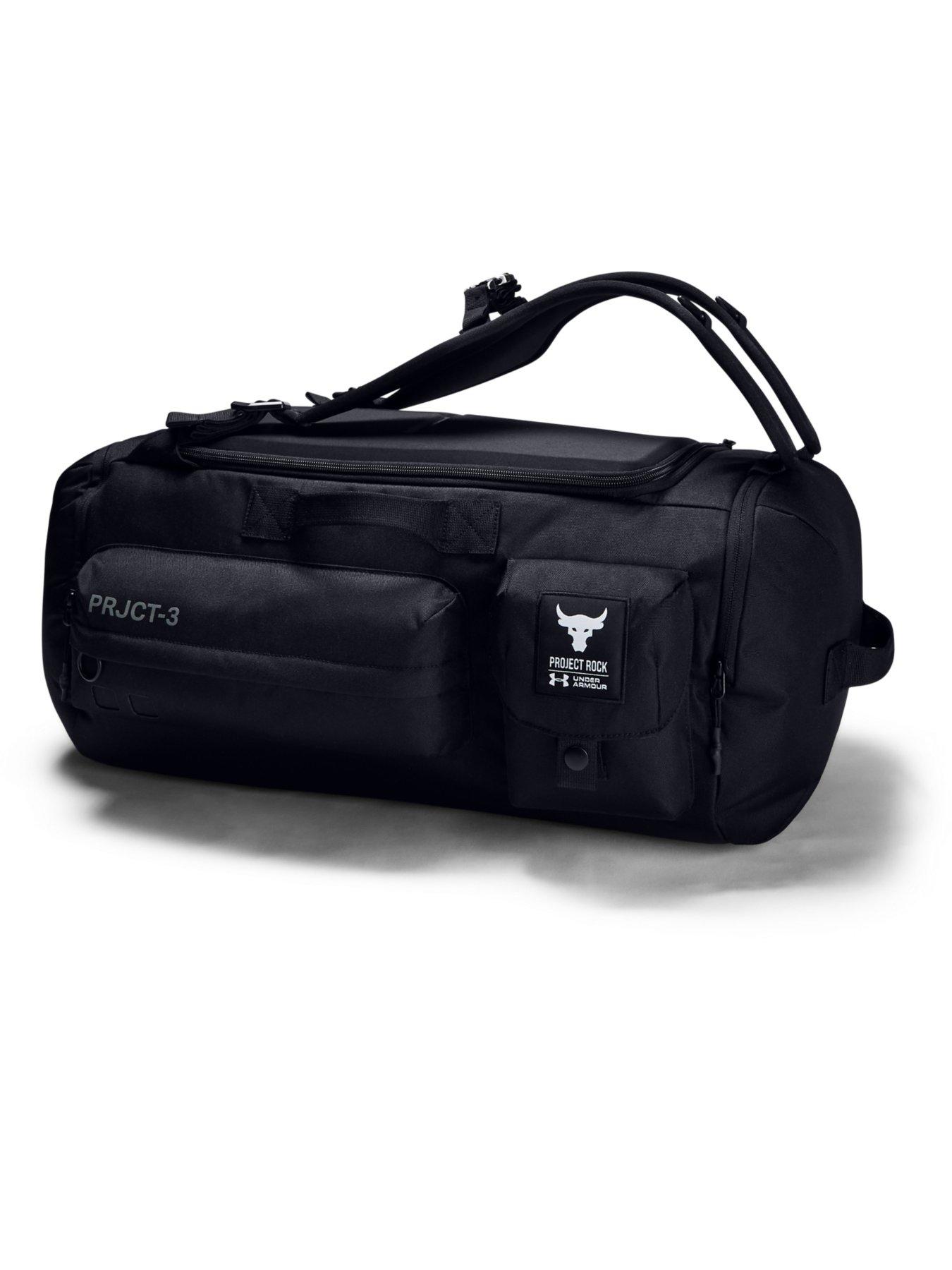 UNDER ARMOUR Training Project Rock Duffle Backpack - Black/White