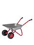  image of childs-metal-wheelbarrow-with-double-front-wheel