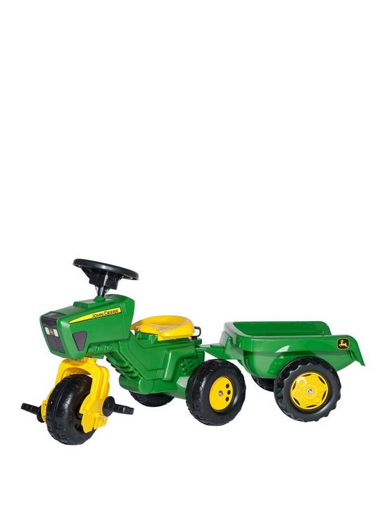 front image of john-deere-trio-trac-with-electronic-steering-wheel-amp-trailer