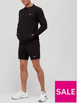 tommy-sport-logo-terry-shorts-black