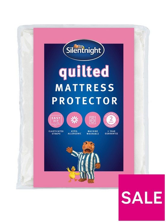 front image of silentnight-quilted-deep-mattress-protector