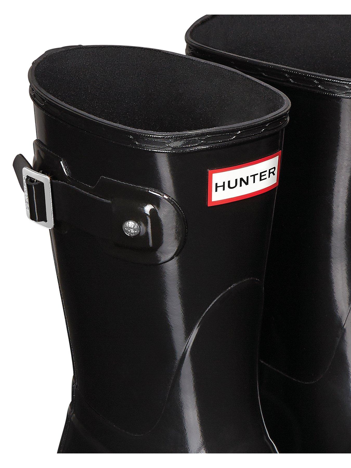 Image 5 of 5 of Hunter Original Short Gloss Wellington Boot - Black