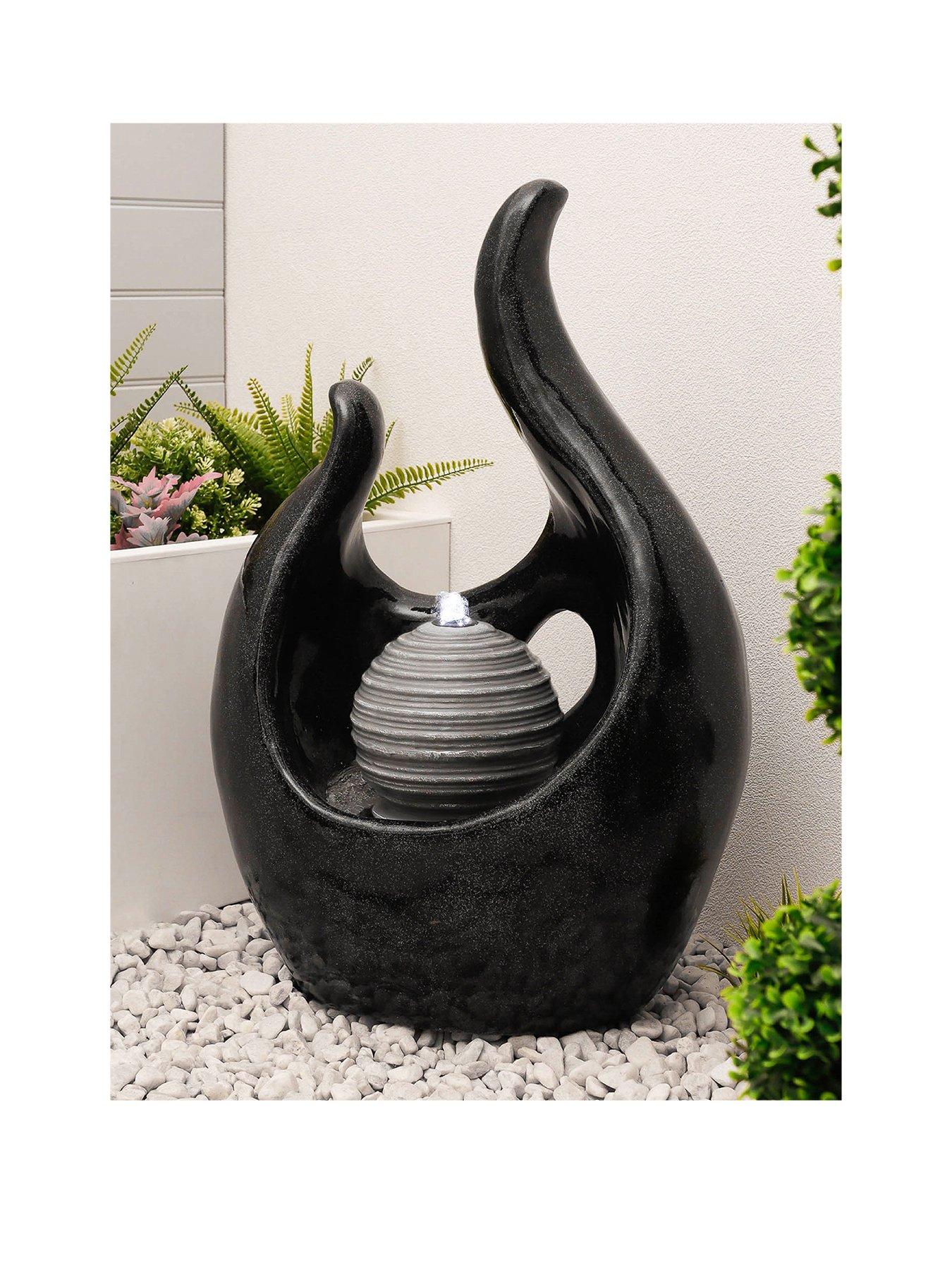 undefined Solar Powered Water Feature - Marble Effect