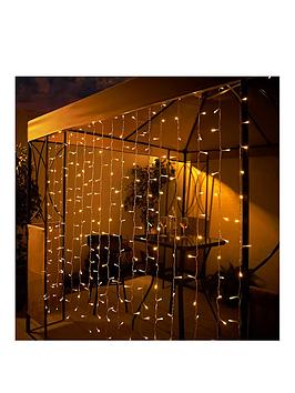 Product photograph of Streetwize Solar Curtain Lights - Warm White from very.co.uk