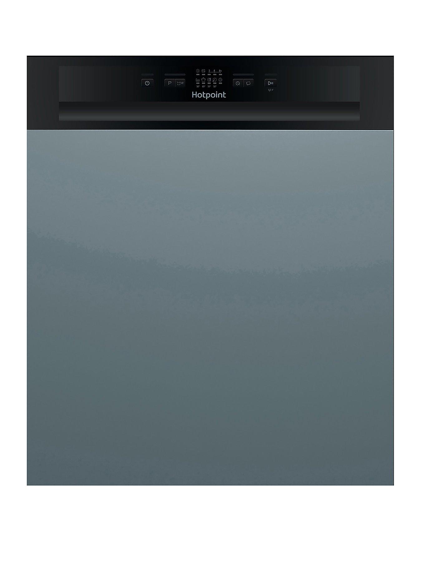 Product photograph of Hotpoint Hbc2b19ukn Built-in 13-place Fullsize Dishwasher - Black - Dishwasher Only from very.co.uk