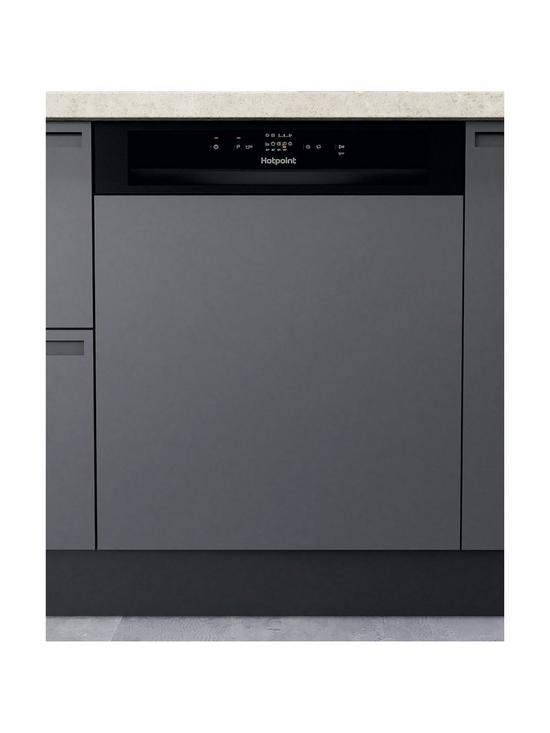 back image of hotpoint-hbc2b19ukn-built-in-13-place-fullsize-dishwasher-black