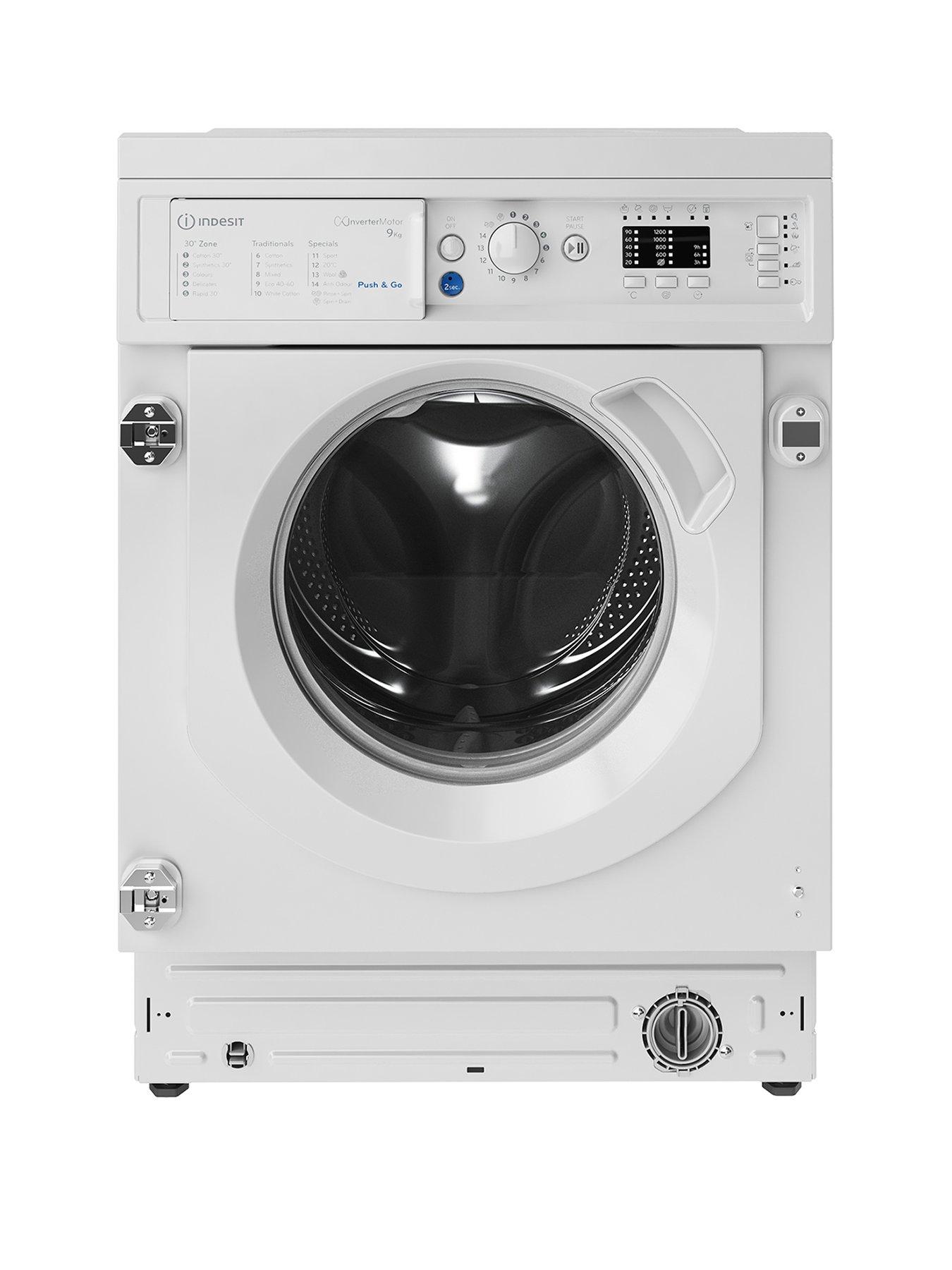Product photograph of Indesit Biwmil91484 Built-in 9kg Load 1400 Spin Washing Machine - White - Washing Machine With Installation from very.co.uk