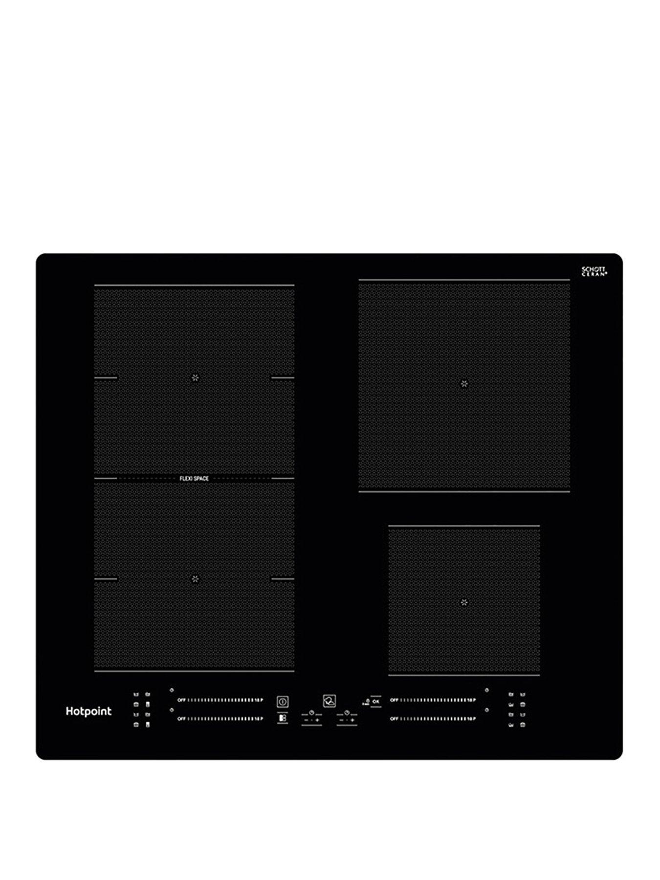 Product photograph of Hotpoint Ts5760fne Built-in 65cm Width Induction Hob - Black - Hob With Installation from very.co.uk