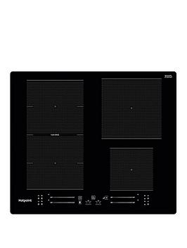 Product photograph of Hotpoint Ts5760fne Built-in 65cm Width Induction Hob - Black - Hob Only from very.co.uk