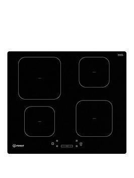 indesit is83q60ne 60cm wide built-in induction hob - black - hob with installation