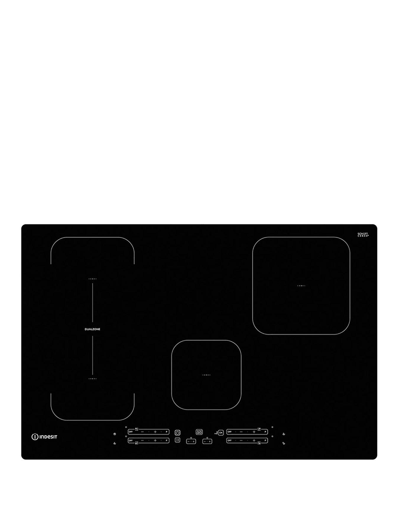 Product photograph of Indesit Ib21b77ne Built-in 77cm Width Induction Hob - Black - Hob Only from very.co.uk