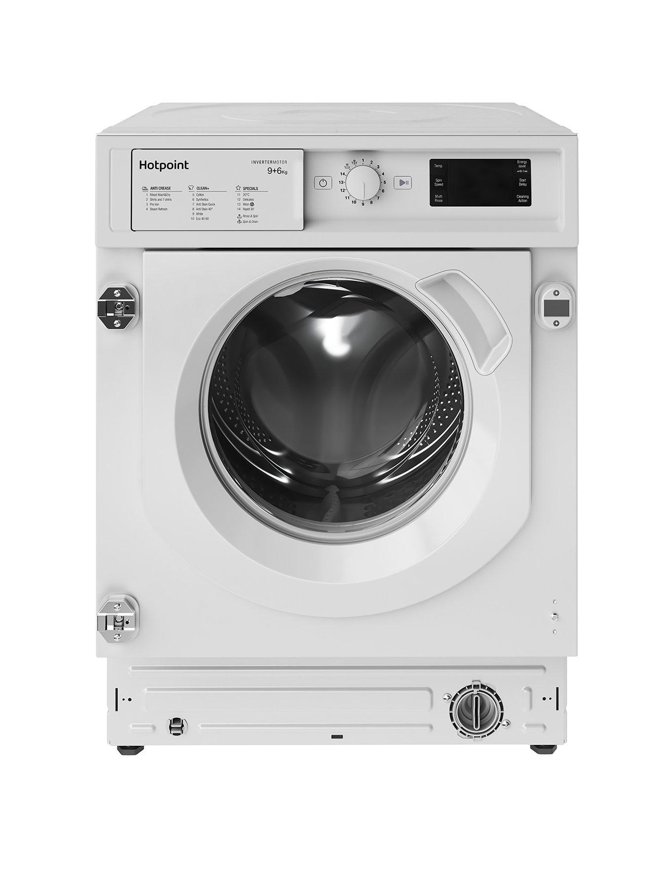 Product photograph of Hotpoint Biwdhg961484 9kg Wash 6kg Dry 1400 Spin Built-in Washer Dryer - White - Washer Dryer With Installation from very.co.uk