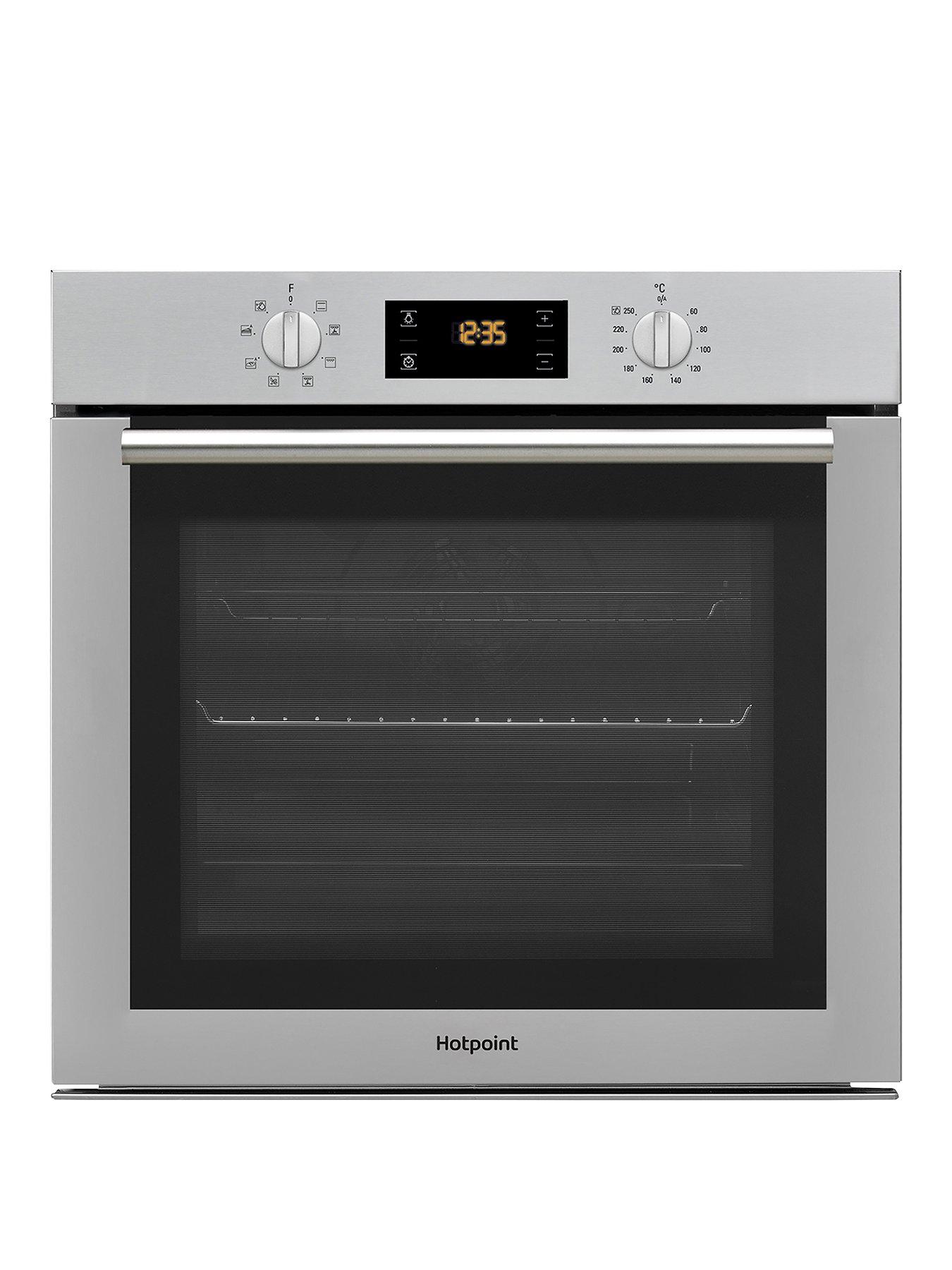 Product photograph of Hotpoint Class 4 Multiflow Sa4544hix Built-in 60cm Width Electric Single Oven - Stainless Steel - Oven With Installation from very.co.uk