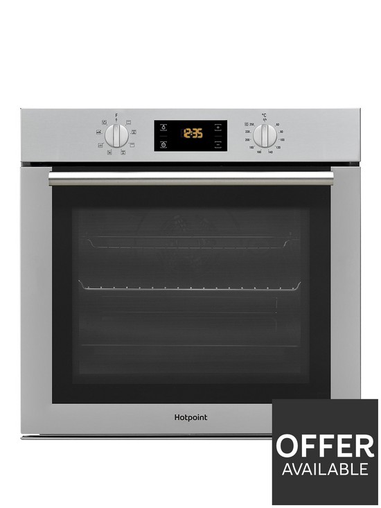 front image of hotpoint-sa4544hix-built-in-60cm-width-electric-single-oven-stainless-steel