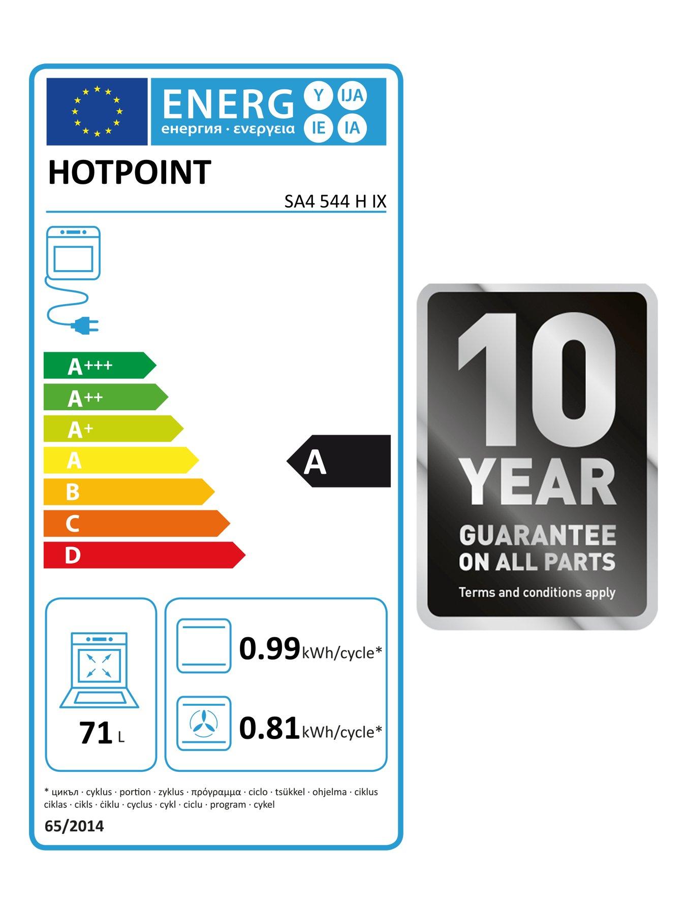 Image 6 of 7 of Hotpoint Class 4 Multiflow SA4544HIX Built-In 60cm Width Electric Single Oven - Stainless Steel