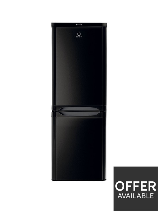 front image of indesit-ibd5515b1-55cm-width-fridge-freezer-black