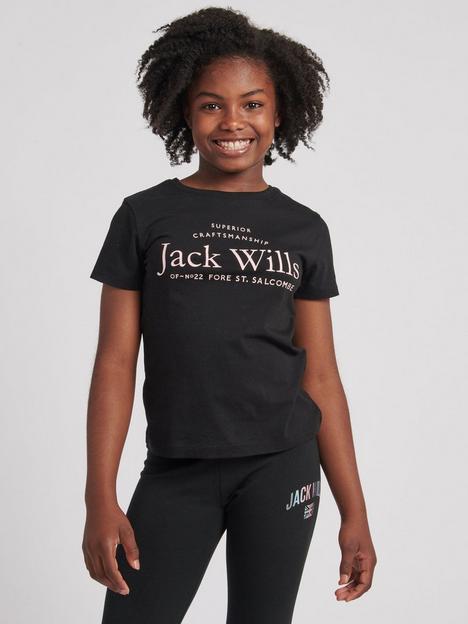 jack-wills-girls-script-t-shirt-black