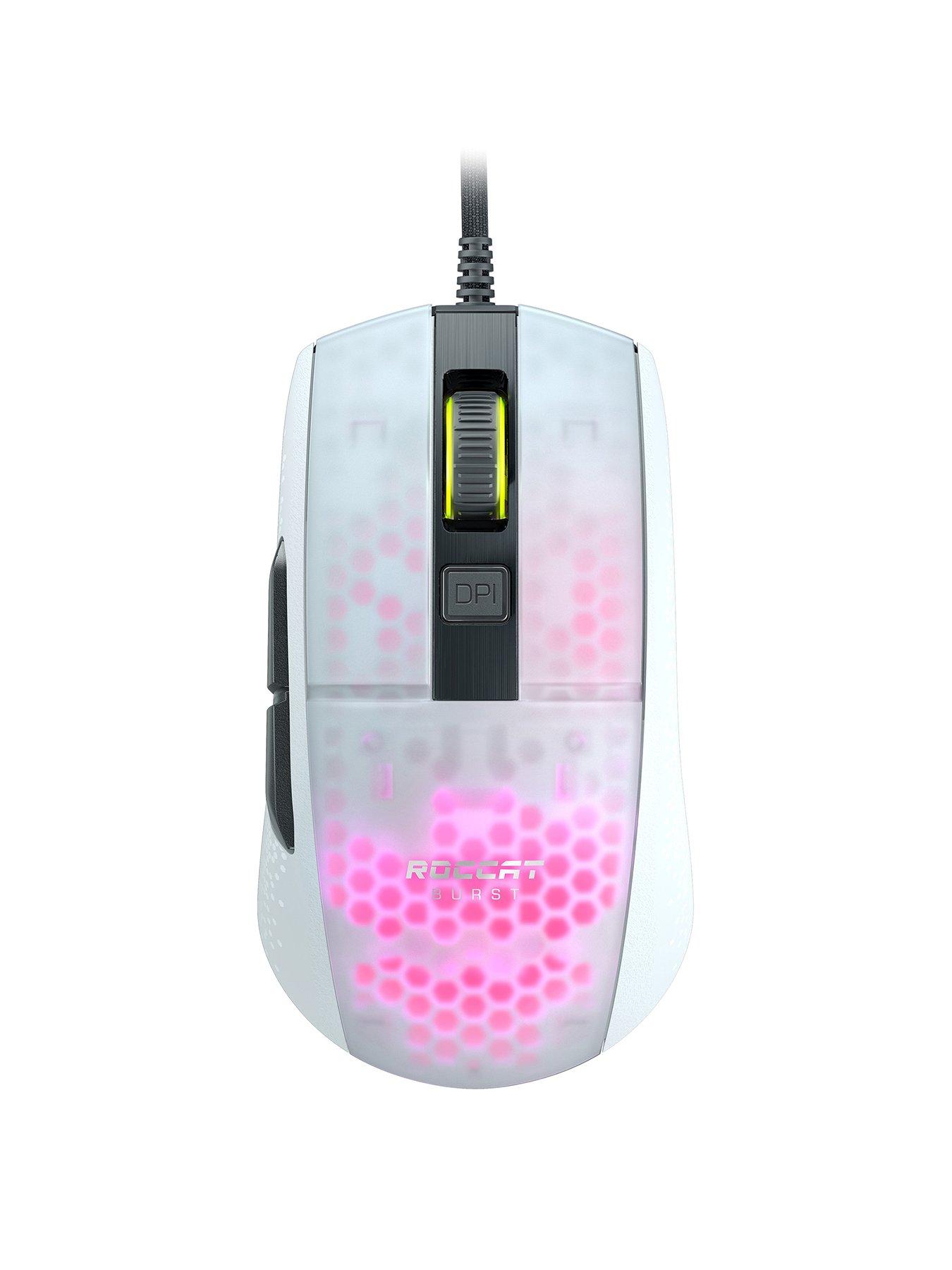 ROCCAT Burst Pro Optical Gaming Mouse - White, White