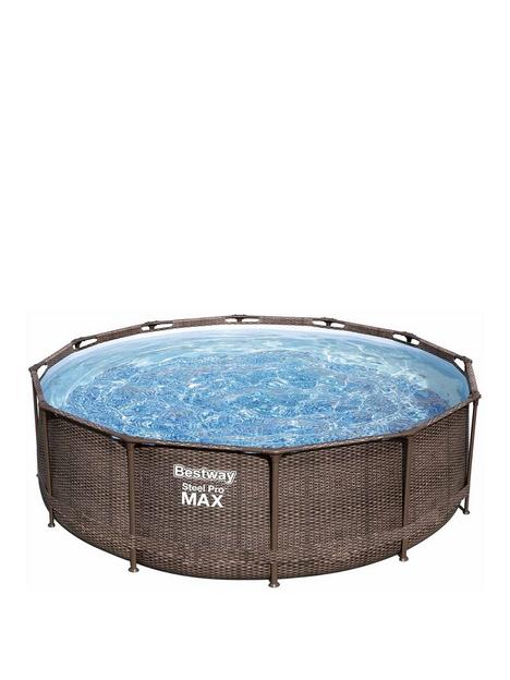 bestway-12ft-steel-pro-max-deluxe-pool-set