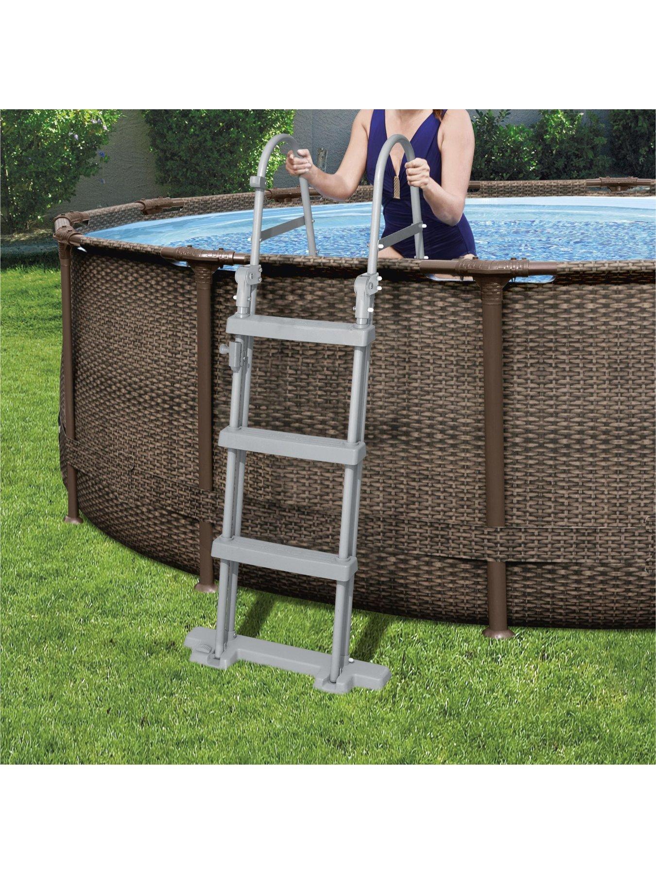 Image 5 of 5 of Bestway 12ft Steel Pro MAX Rattan Deluxe Pool Set, Filter Pump with Ladder