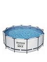 Image thumbnail 1 of 5 of Bestway 12ft Steel Pro MAX Frame Pool Set, Filter Pump with Ladder