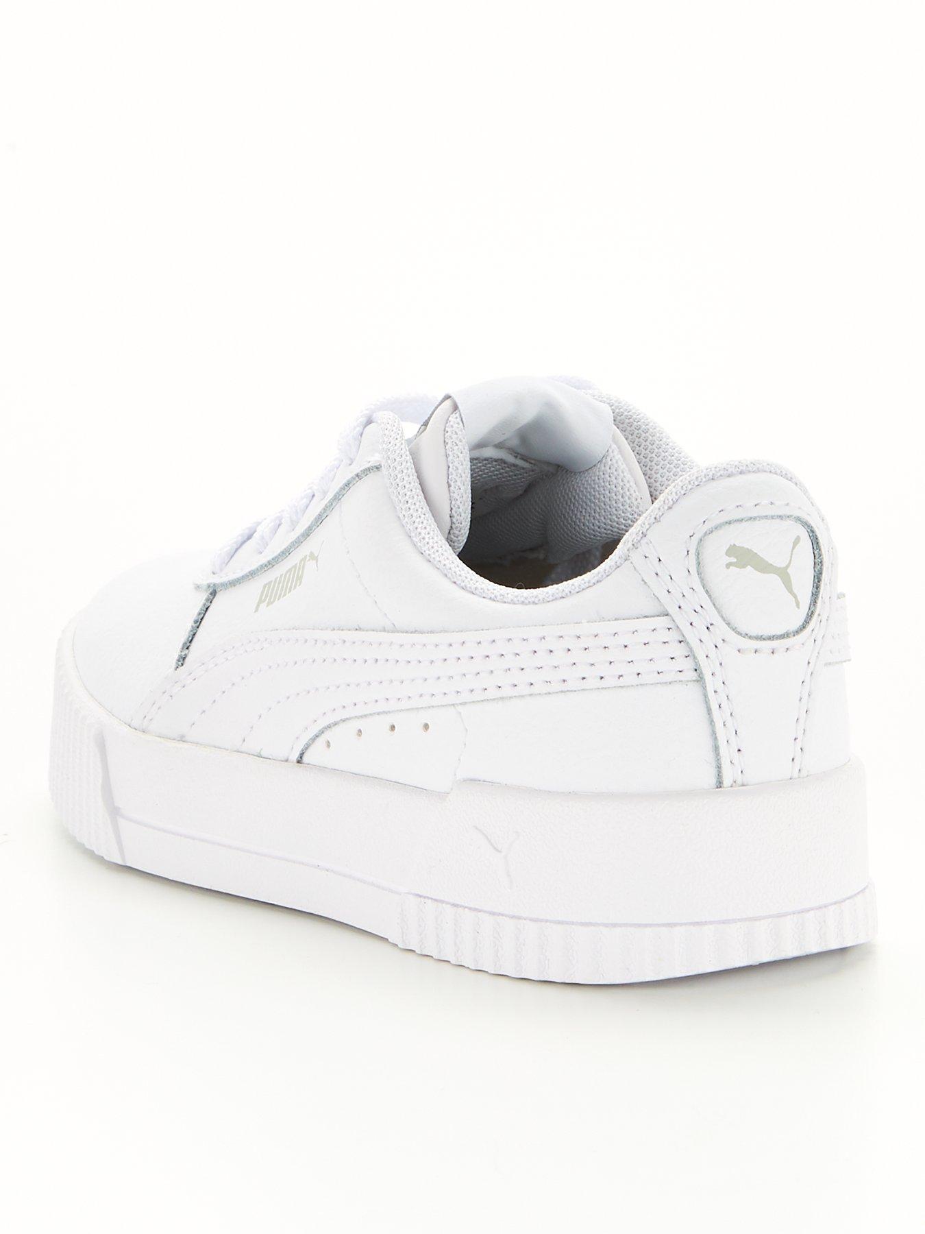 childrens white puma trainers
