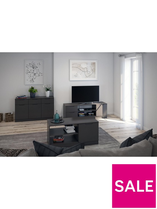 stillFront image of bilbao-ready-assemblednbsphigh-gloss-coffee-table-graphite