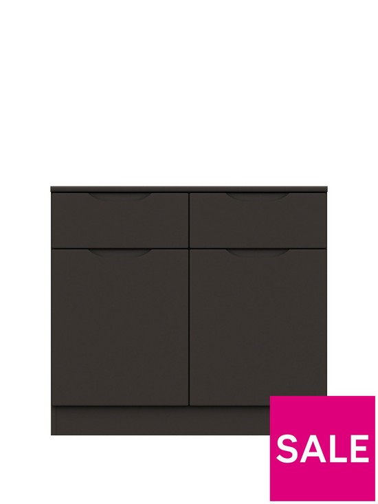 front image of bilbao-ready-assembled-compact-high-gloss-sideboard-graphite