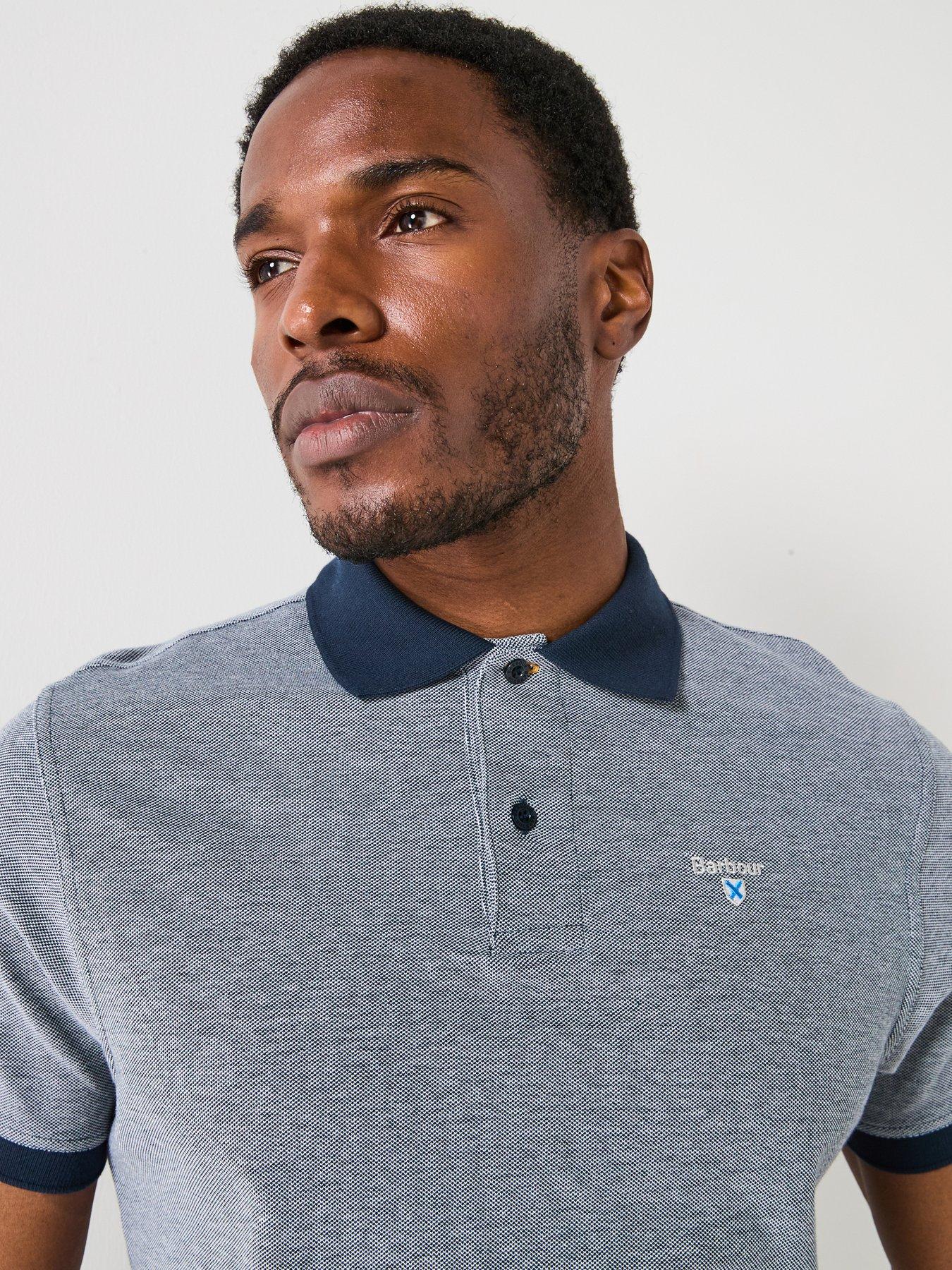 Image 4 of 6 of Barbour Sports Mix Polo Shirt - Blue