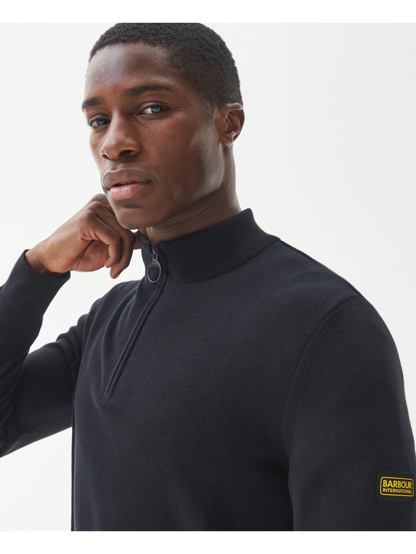 Barbour half zip knitted jumper clearance
