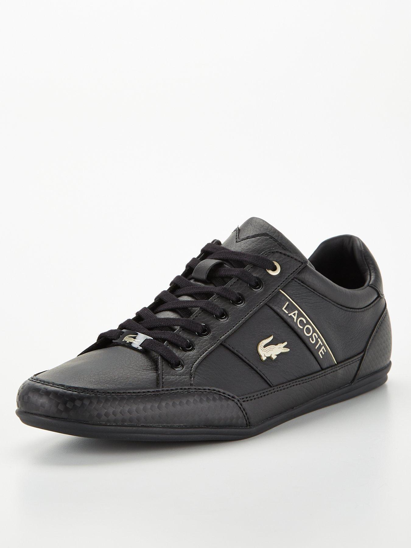 Lacoste chaymon trainers black best sale