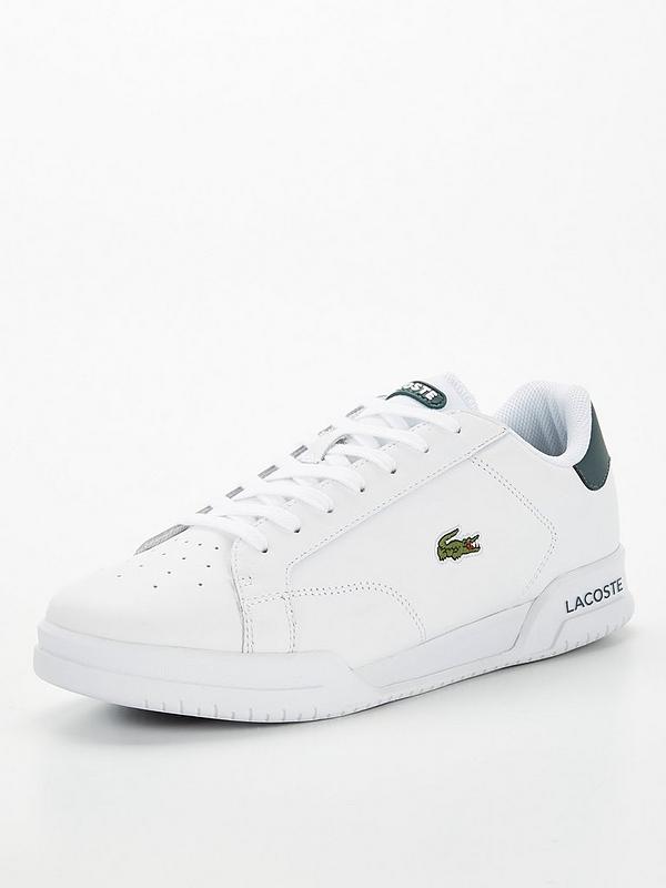 Anemone fisk Drik vand Vejrtrækning Lacoste Twin Serve Leather Trainers - White | very.co.uk