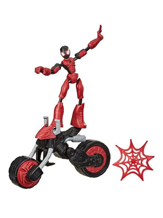 front image of marvel-bend-and-flex-flex-rider-spider-man-and-2-in-1-motorcycle