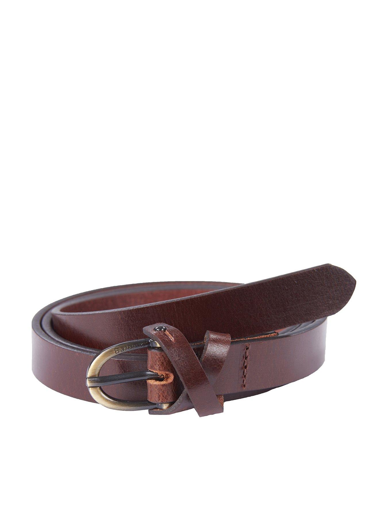 Accessories Cross Over Leather Belt - Brown
