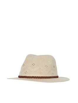 Barbour Flowerdale Trilby Hat - Cream|S