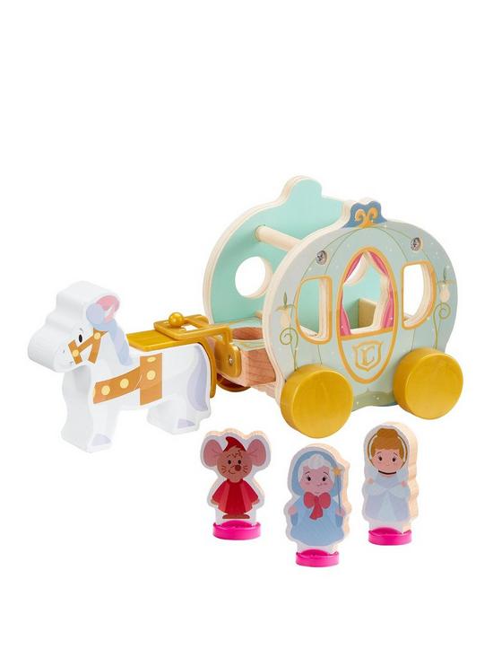 front image of disney-princess-wooden-cinderella-pumpkin-carriage-set