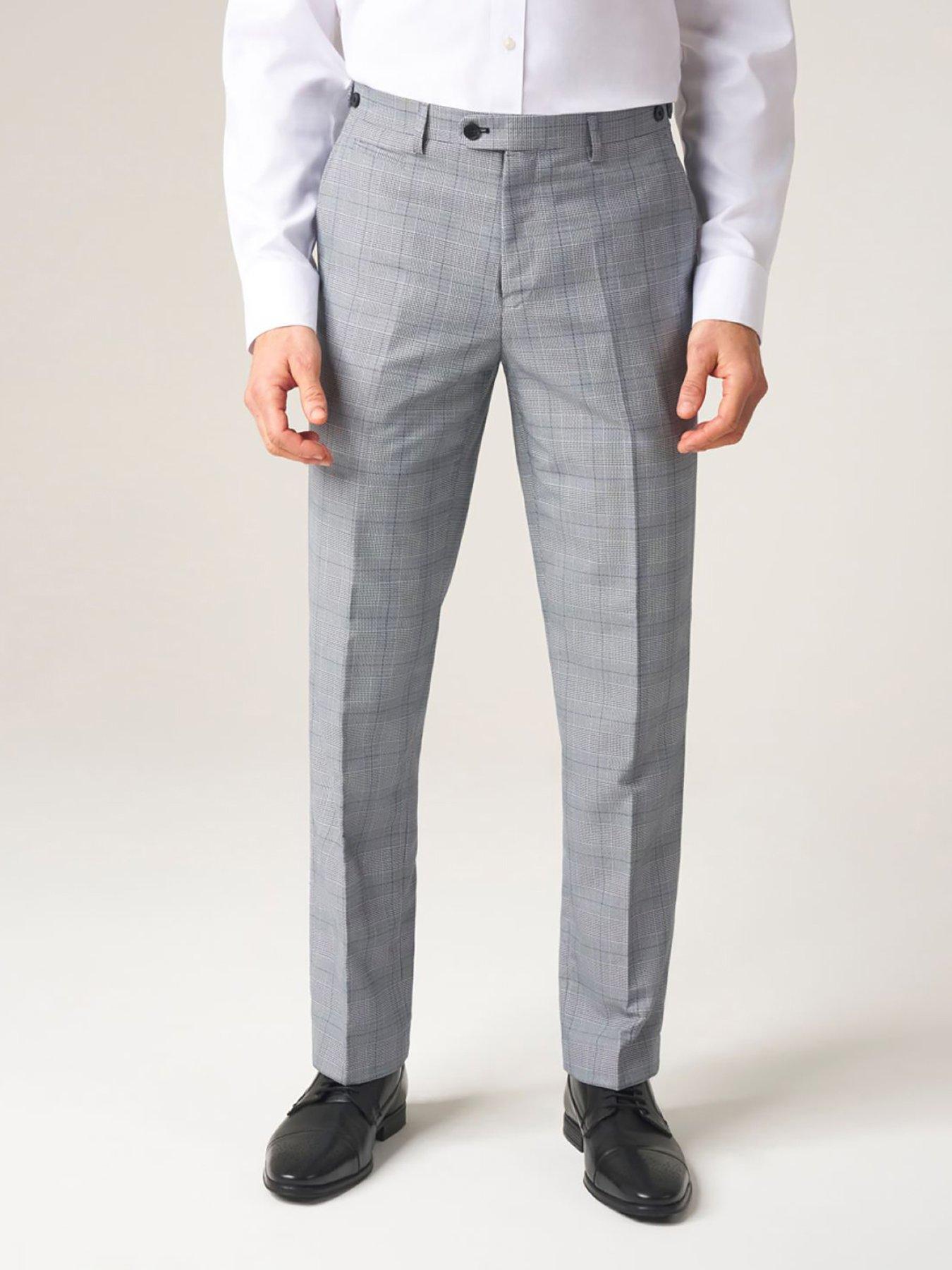 Skopes Anello Tailored Fit Trousers, Check, Size 34, Length Short, Men