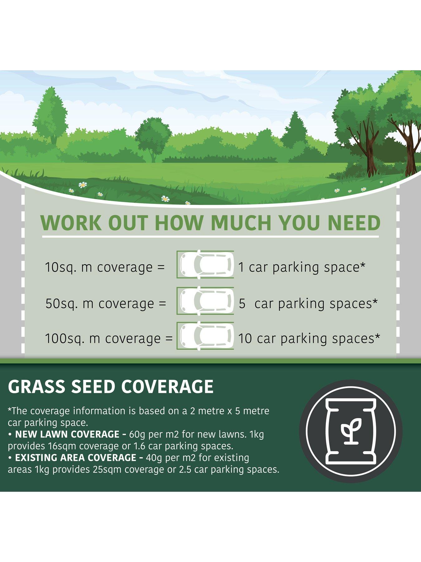 Image 3 of 5 of You Garden Multi Purpose &amp; Hard-Wearing Grass Seed Mix Back Lawn 1kg