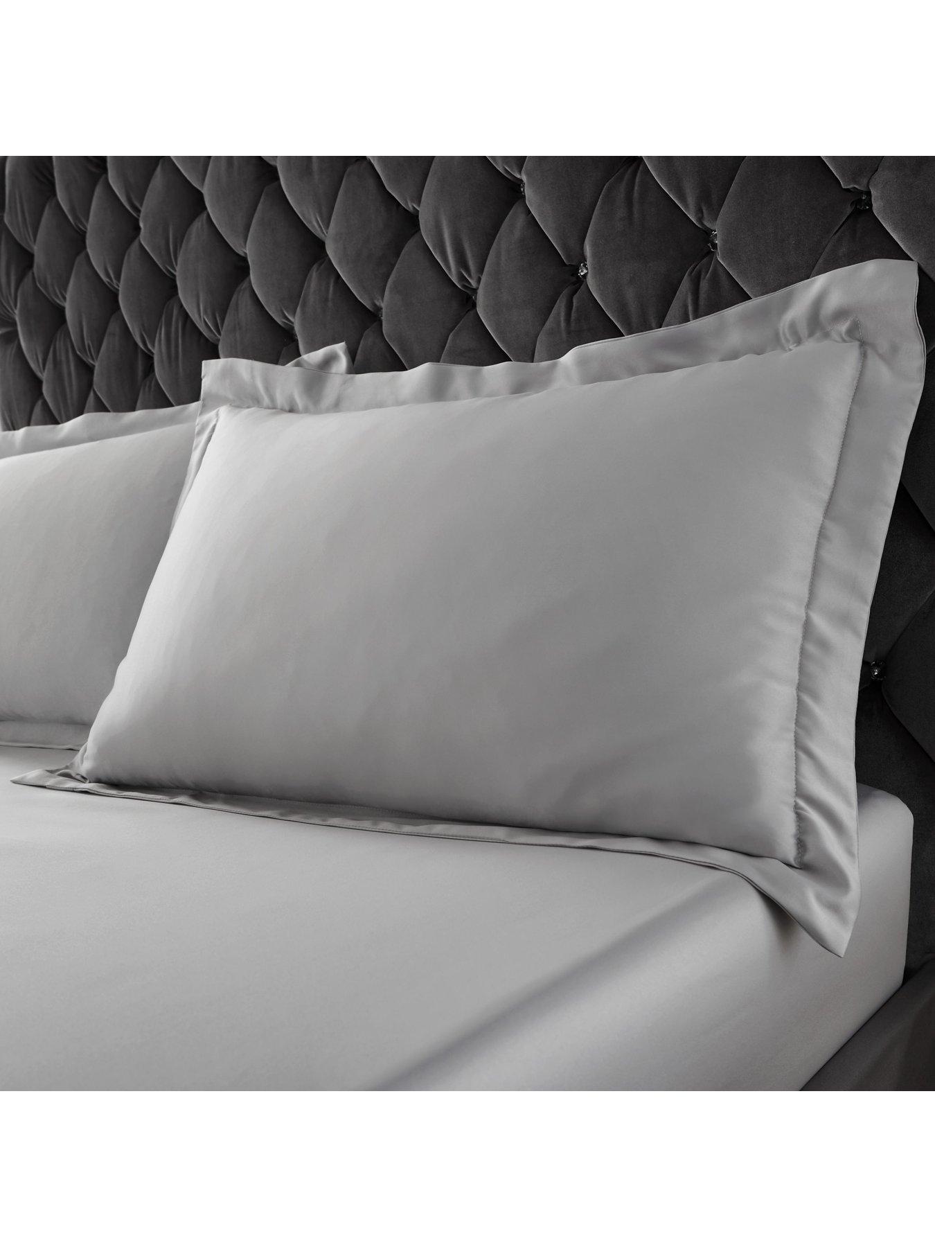 Catherine Lansfield Silky Soft Satin Oxford Pillowcase Pair - Blush